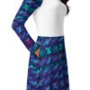 All-over print long sleeve midi dress
