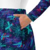 All-over print long sleeve midi dress
