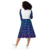 All-over print long sleeve midi dress