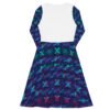 All-over print long sleeve midi dress