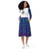 All-over print long sleeve midi dress