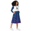All-over print long sleeve midi dress