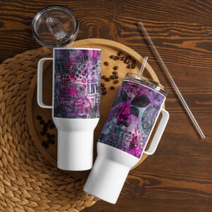 Travel mug with a handle